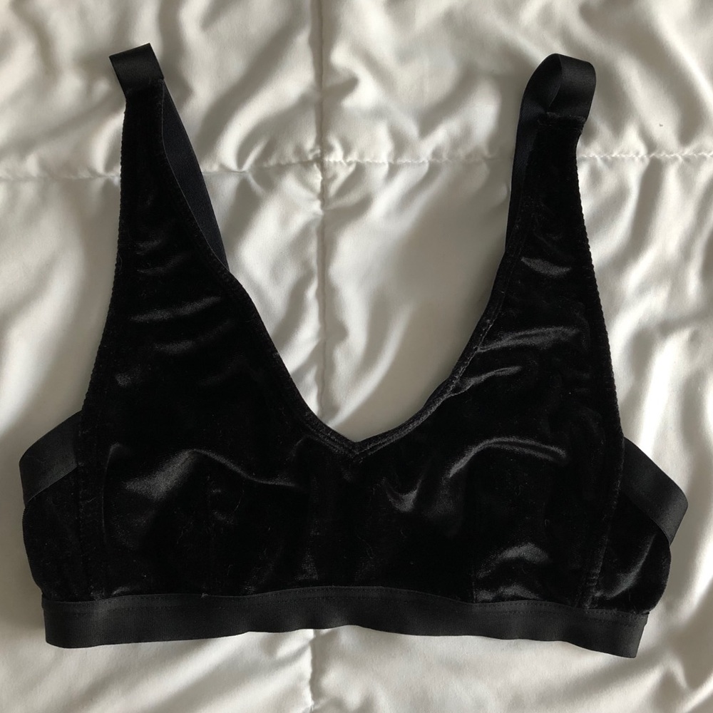 Forever 21 Black Velvet Bralette